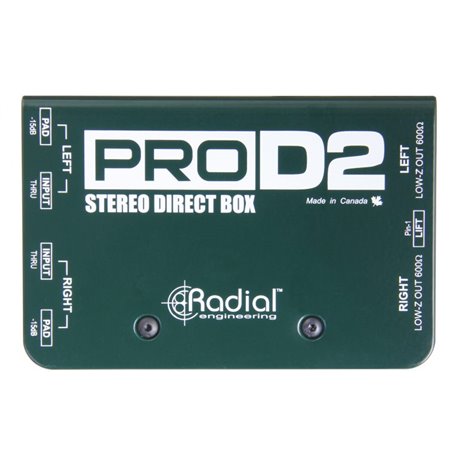 Caja directa Pasiva Estéreo PRO D2 Radial Engineering